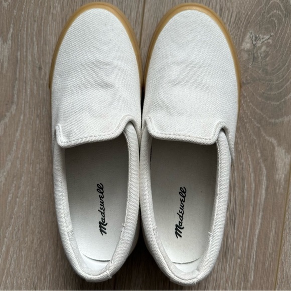 Madewell Shoes Sidewalk Slip-On Sneakers in Recycled Canvas White 6 - Picture 5 of 12